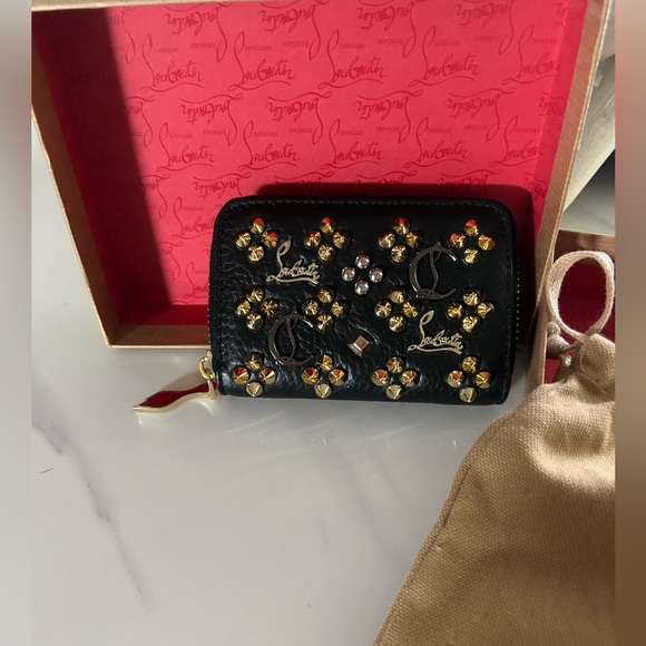 Christian Louboutin studded black small wallet - Picture 3 of 9